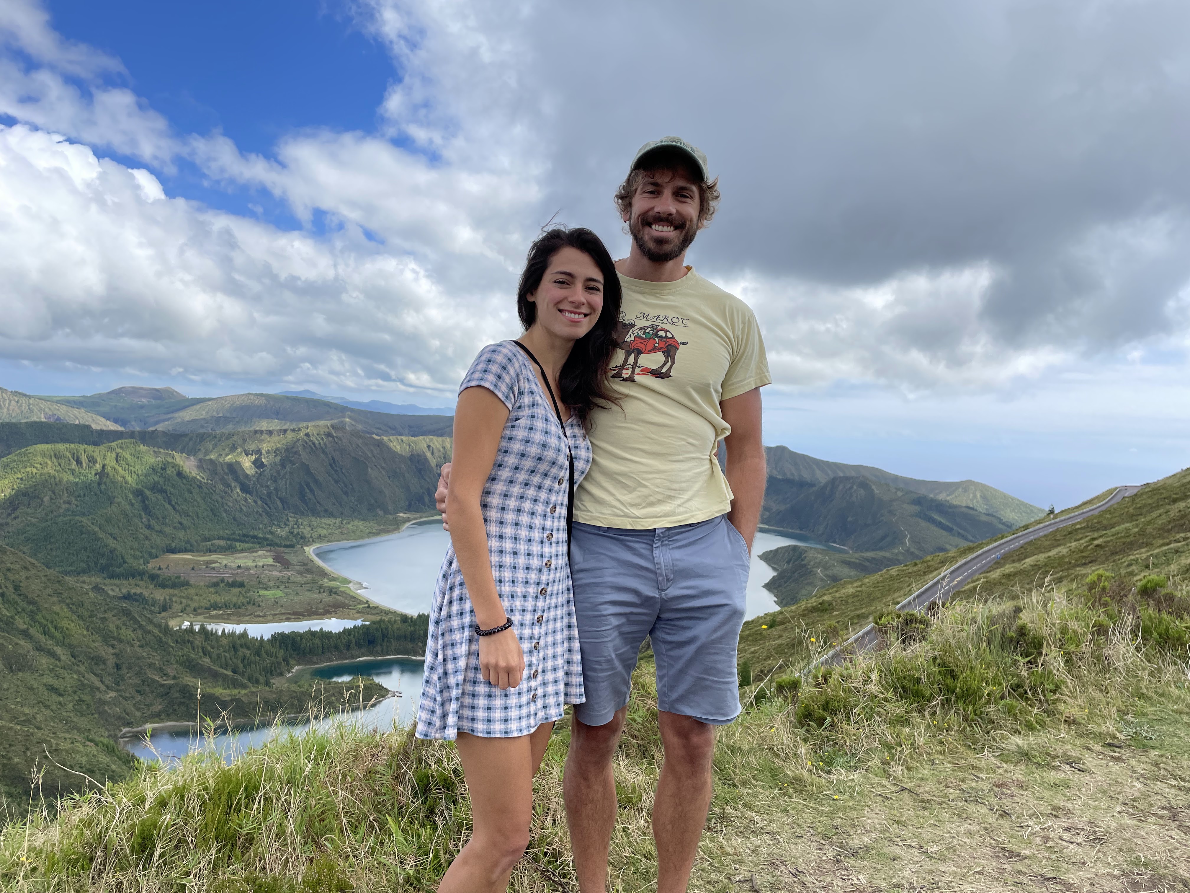 Enjoying the view at Azul Verde lake in Sao Miguel